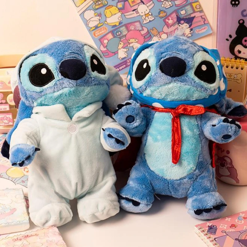 

Мягкая Плюшевая игрушечная кукла Disney Kawaii Stitch, мультяшный милый плащ, пижама, эксперимент по абаниме 626, фигурка из плюша, подарок