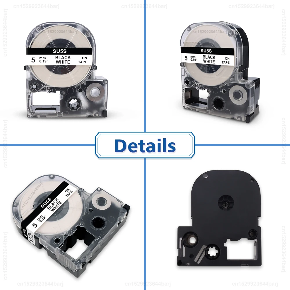 5/10PK SU5S kompatybilna rurka termokurczliwa Epson SU5S SU5Y SU11S SU11Y SU3W SU3Y dla Epson LabelWorks LW-300 LW-400 drukarka etykiet — zdjęcie produktu 2