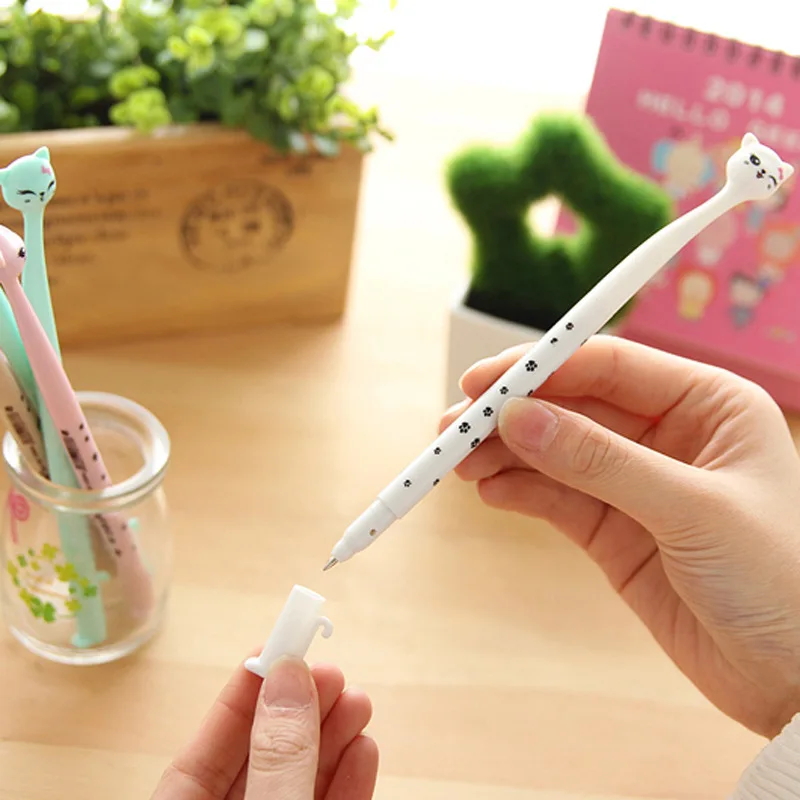 

1pcs Random Korea Creative Cat Gel Pen Cute Japanese Style Stationery For Kids Fashion School Supplies Writing Pens
