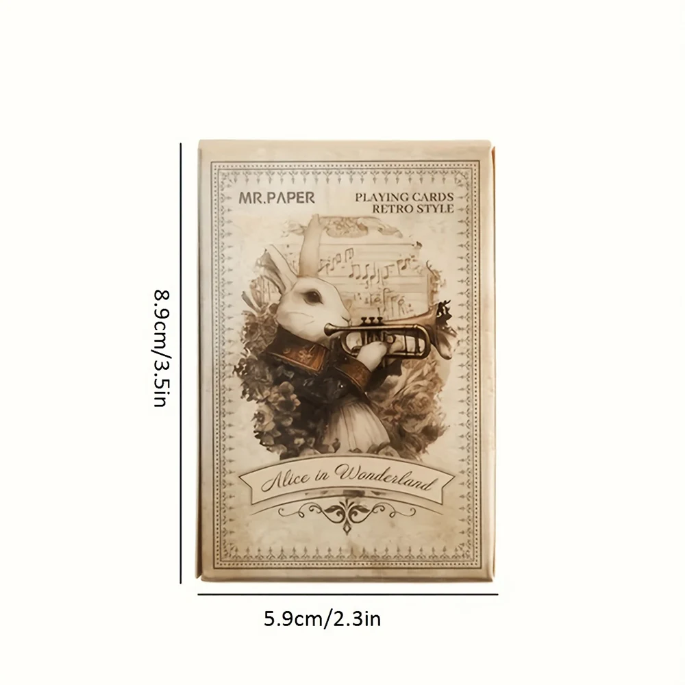 Alice Serisi Retro Poker Kartları Aile Toplantıları Oyunları için Kalın Kaymaz Buzlu Kaplama Koleksiyon Sihirli Kart Mevcut Pokers