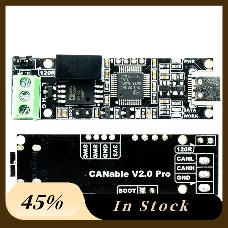 Canable V2.0 Canbus Transceptor USB para PCAN Adaptador analisador de protocolo CAN2.0 Controlador serial fácil de usar