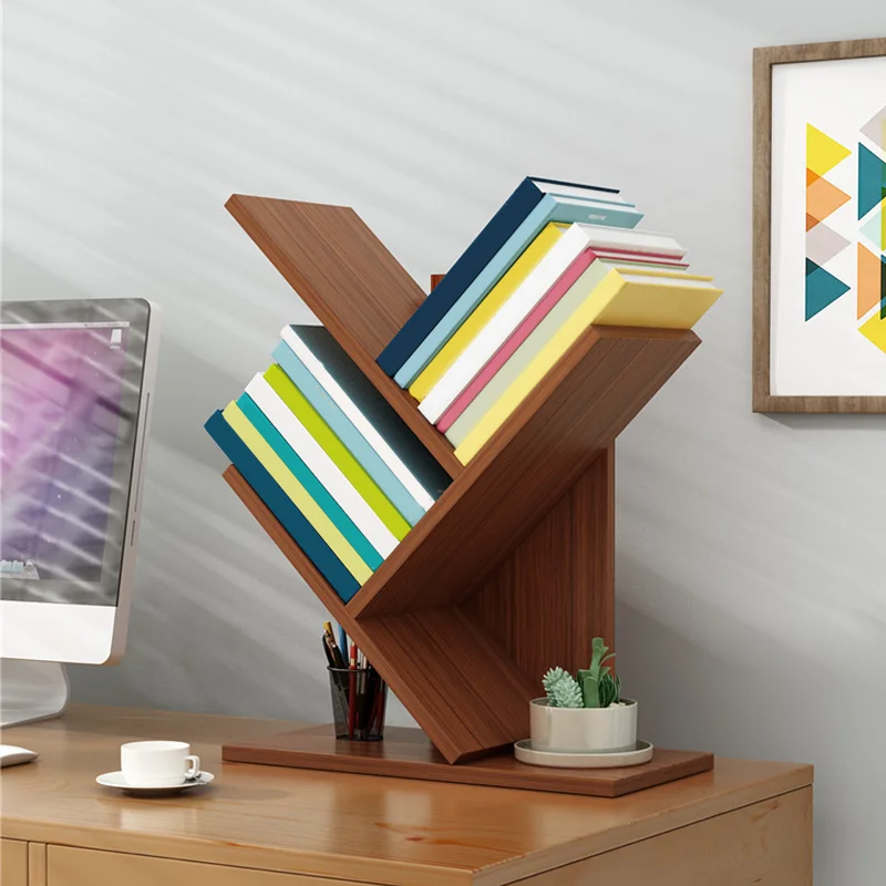 

3-Layer Tree Standing Shelf, T Support, Desktop organizer, Saving Space, Racks，Wooden，Suitable For Bedroom, Living Room, Balcony