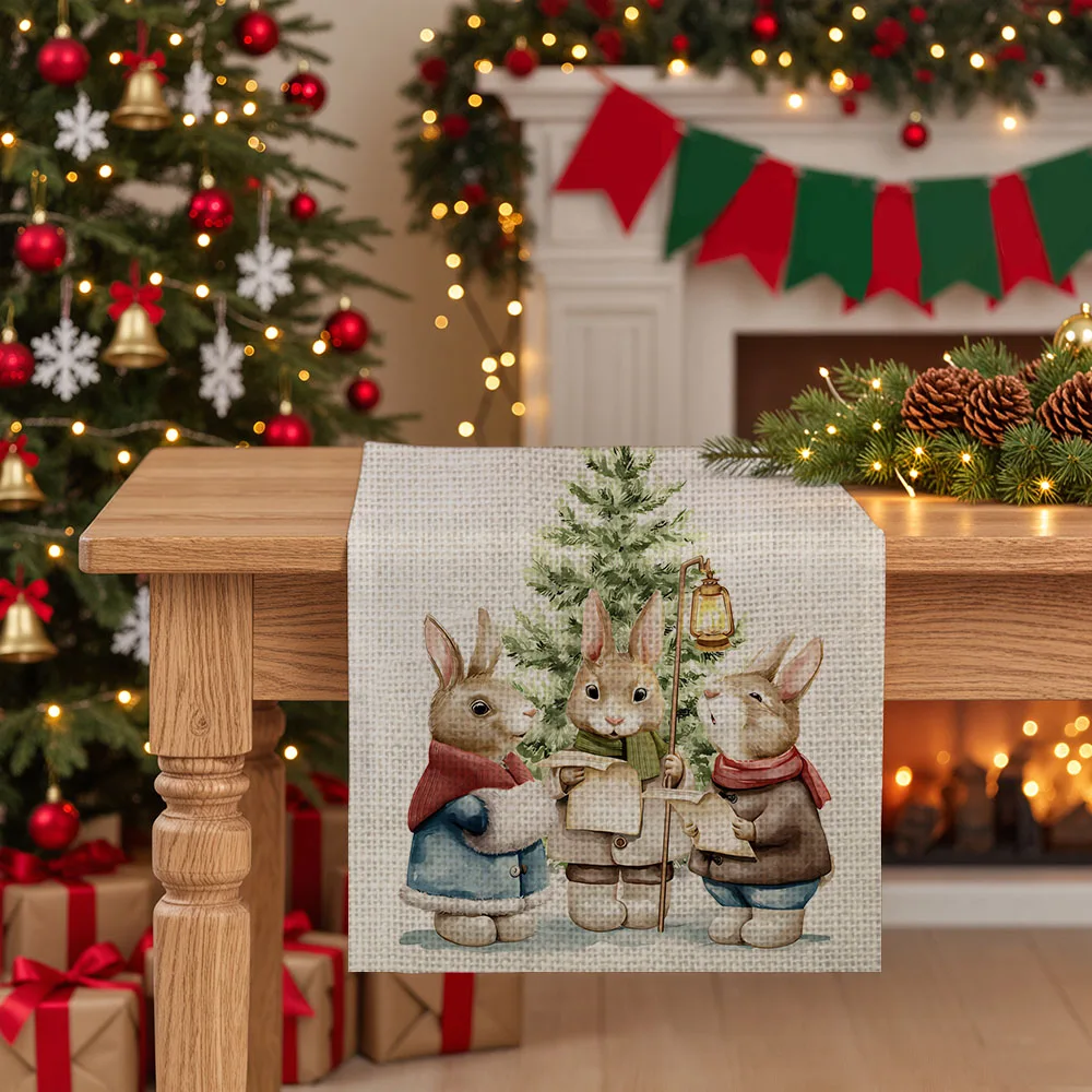 

Christmas table runners winter Table decoration and accessories for Festival home decor party tablecloth