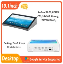 10.1 Inch Desktop Android Tablet With Battery Touch Screen POS Advertising Display Customer Feedback Kiosk WIFI Lan POE HDMI PC