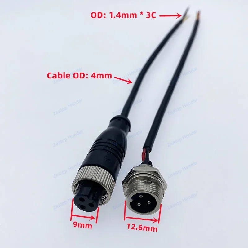 GX12 سلك الطيران للكاميرا سيارة ، كابل إشارة M12 ، المكونات الذكور والإناث ، DVR ومراقبة الدوائر التلفزيونية المغلقة ، 2 دبوس ، 3 دبوس ، 4 دبوس ، 5 دبوس ، 6 دبوس ، 20 سنتيمتر ، 1 قطعة #4