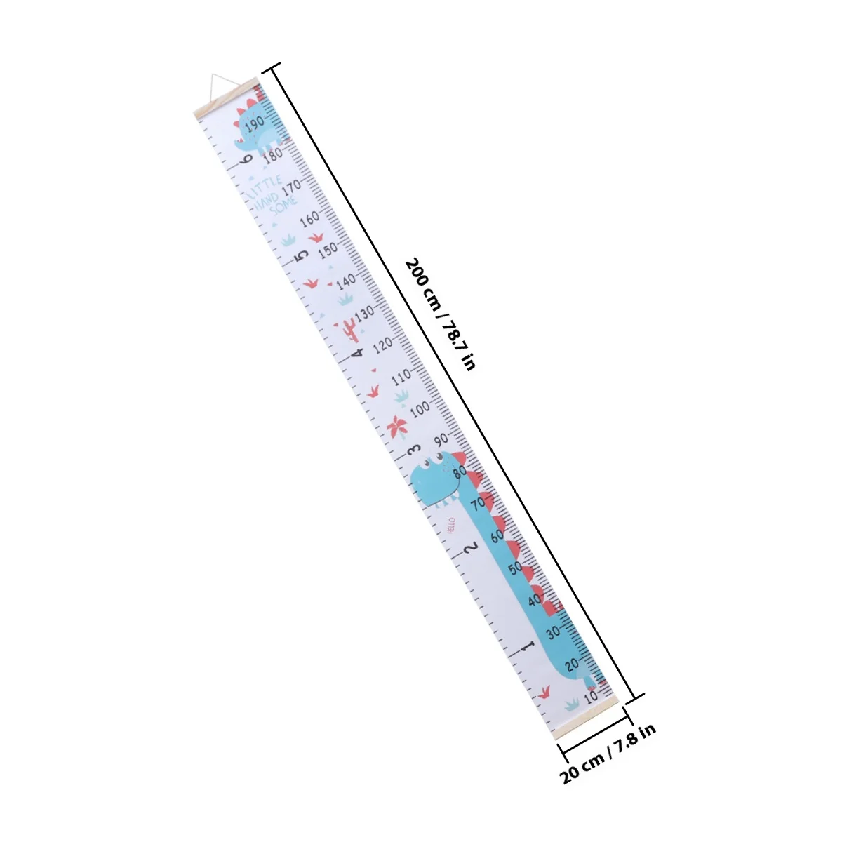 ملصق حائط معلق على شكل مخطط للنمو، مسطرة قياس الارتفاع من القماش الخشبي مقاومة للماء لنمو ديكور الحضانة