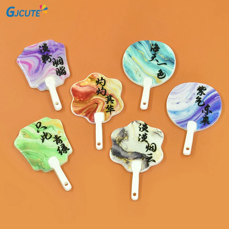 

5pcs Mini Fan Cream Glue Accessories DIY Key Chain Pendant Play House Toys Small Ornaments