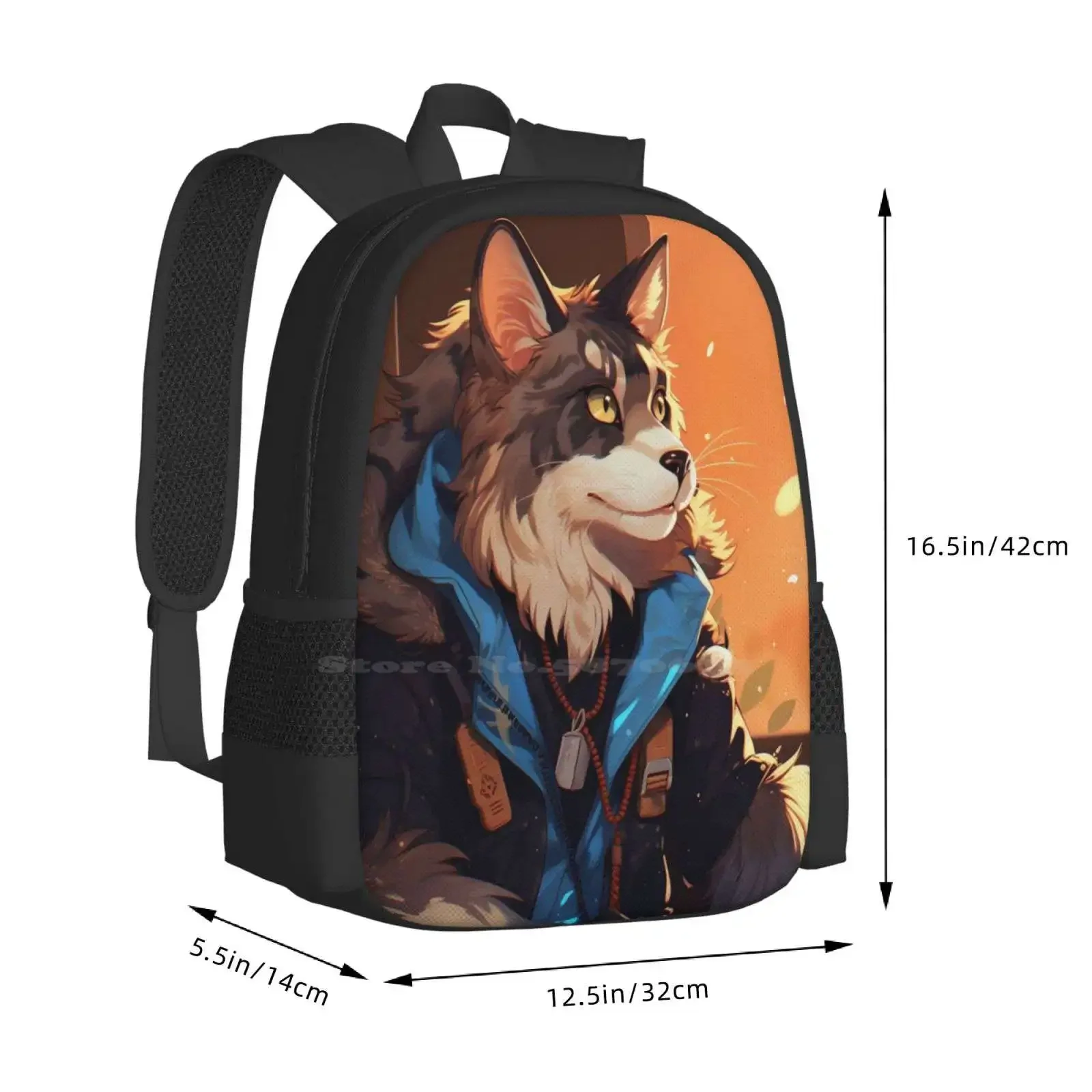 بعد آثار أقدام القط: اكسبلورر في قماش رائجة البيع حقيبة مدرسية على ظهره حقائب الموضة طبيعة غابة اكسبلورر القط الحيوان #3
