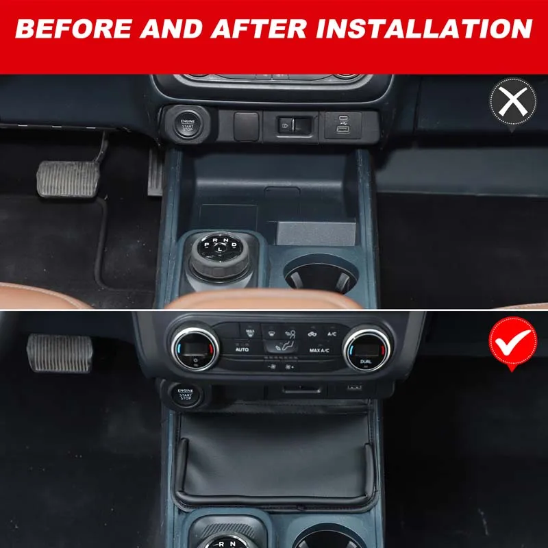 

Для Ford Maverick 2022-2026+ черный защитный чехол для центральной консоли автомобиля, аксессуары для модификации интерьера автомобиля