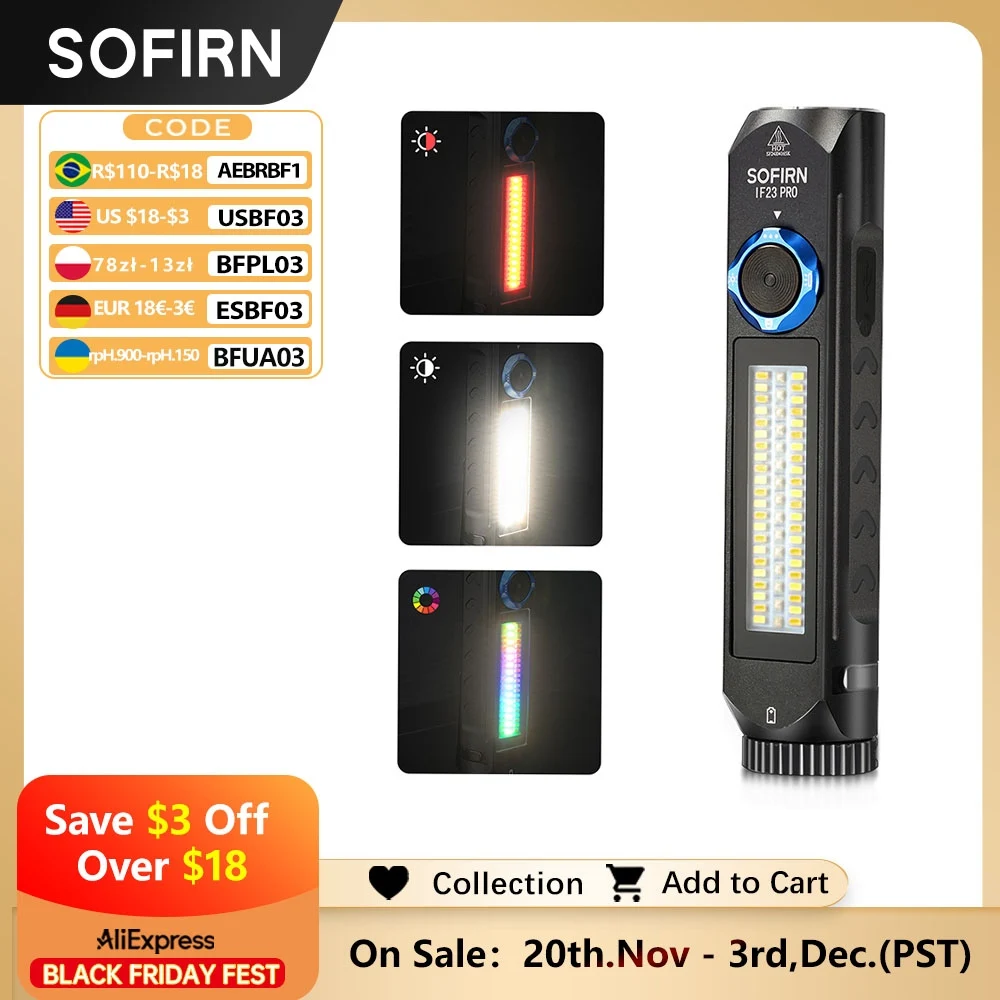 yZ[zSofirn IF24 RGB ͂ 2000Lm d 18650 [d[^[XCb`g[`ACe[Lbvt