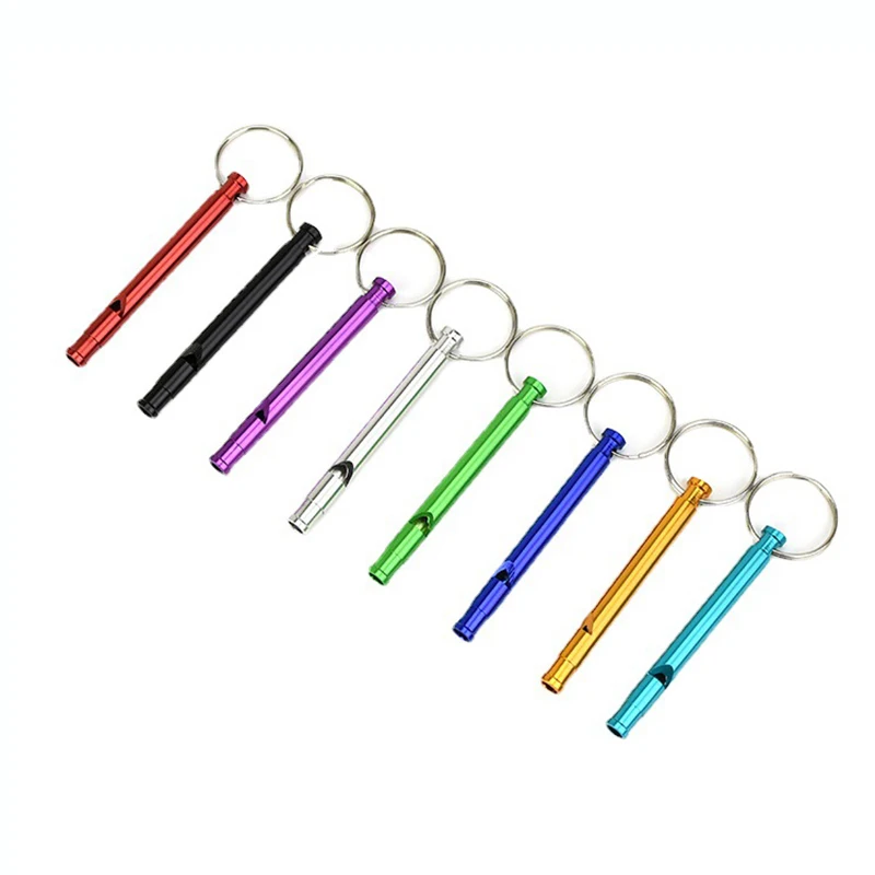 Outdoor Tools Training Whistle Camping Hiking Multifunctional Aluminum Emergency Survival Whistle Portable Keychain