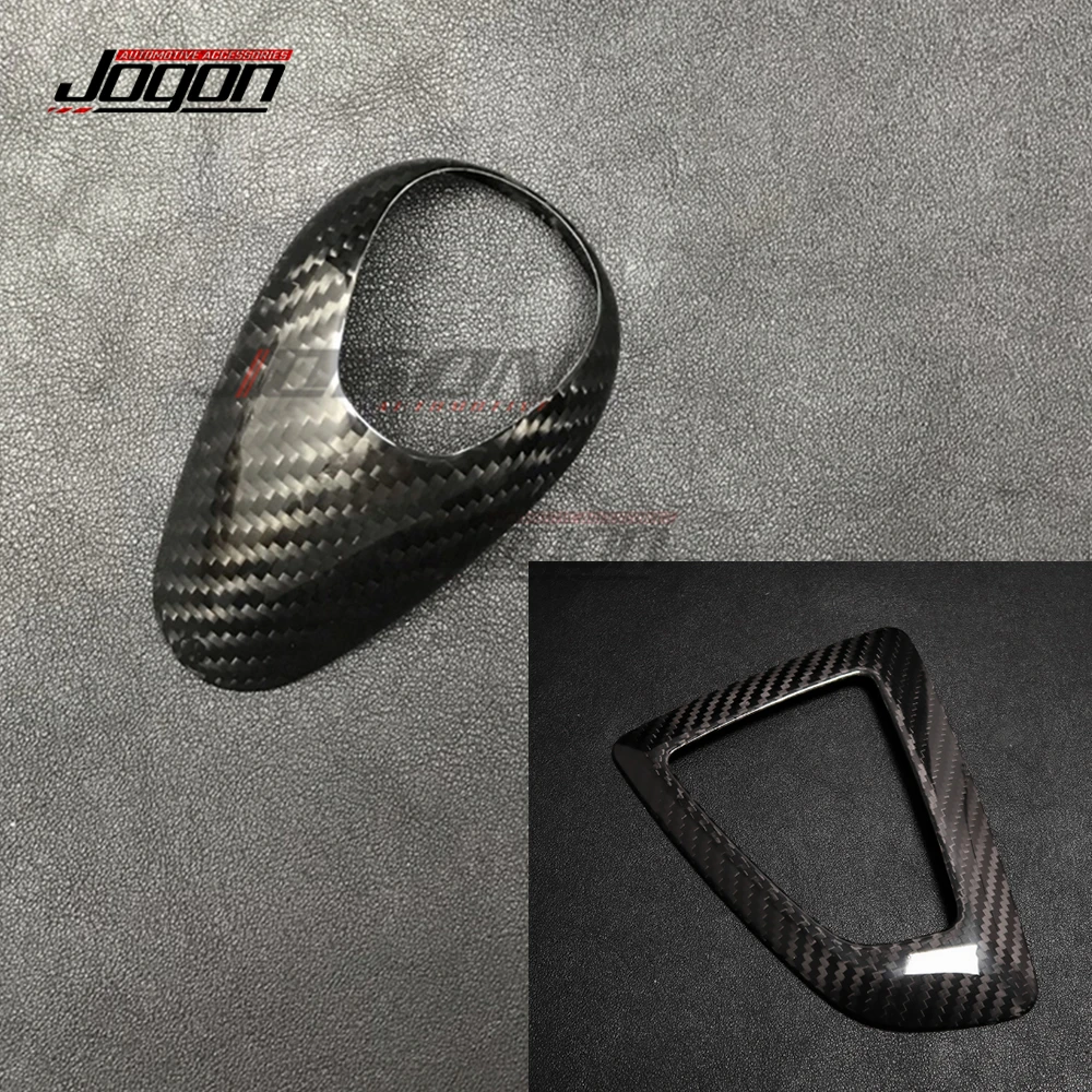 LHD Carbon Fiber Car Interior Central Basement With Gear Shift Knob Panel Cover Trim For BMW M2 F87 2014-2018 Left Hand Drive