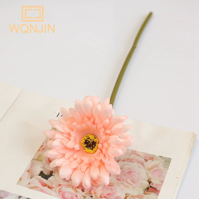 5 Stück, Gerbera künstliche Blume Zweig nach Hause Hochzeit Dekor Chrysantheme Gänseblümchen Blumenstrauß Blumen arrangement Zubehör – Detail 12