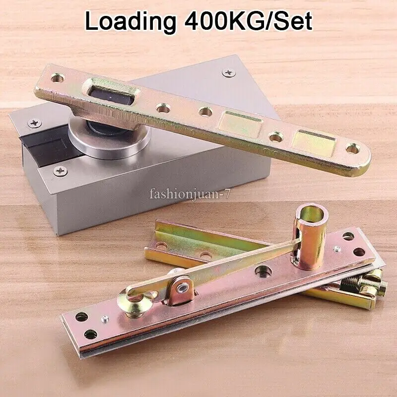 

Brand New 1Set Heavy Duty Door Pivot Hinges 360° Rotary Invisible Hidden Door Hinges Install Up and Down Loading 400KG