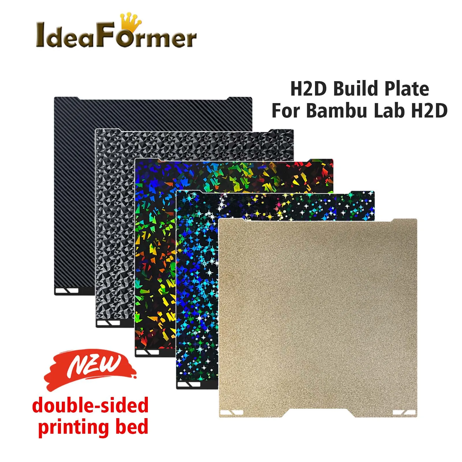 

Для Bambu Lab H2d кровать двухсторонняя гладкая рабочая пластина Bambulab 355x347 высокое качество для Bambu Lab H2D аксессуары запасные части