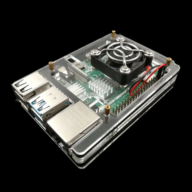 Funda para Raspberry Pi 4, carcasa acrílica para Raspberry Pi 4 Moddel B, soporte para instalar la pantalla de 3,5 pulgadas