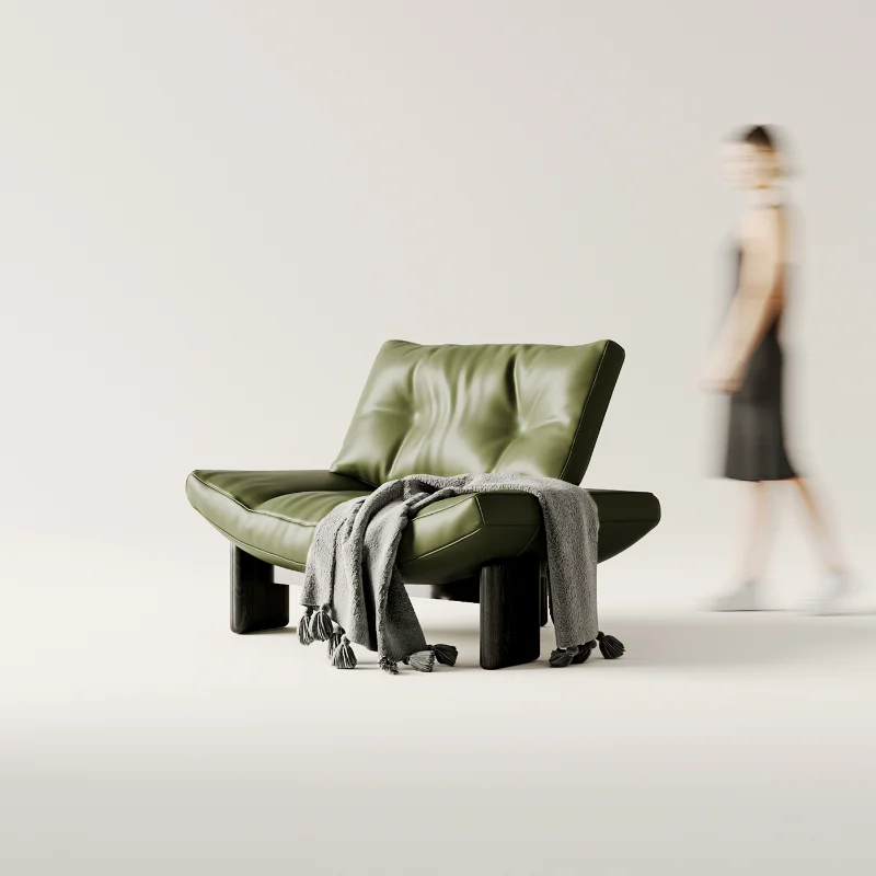 ماكياج الجلود كراسي غرفة المعيشة مريحة بار البراز Tumbonas كراسي غرفة المعيشة مضمد غرفة نوم Fauteuil شرفة الأثاث #3