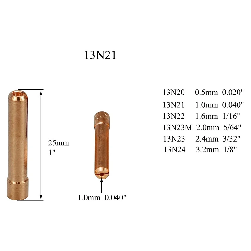 TIG Gás Lens Collet Corpo, Tocha de soldagem TIG, Cup 5, 598882, Kit de tamanhos sortidos para DB SR WP 9, 20, 25, 45V42, 13N21, 9pcs