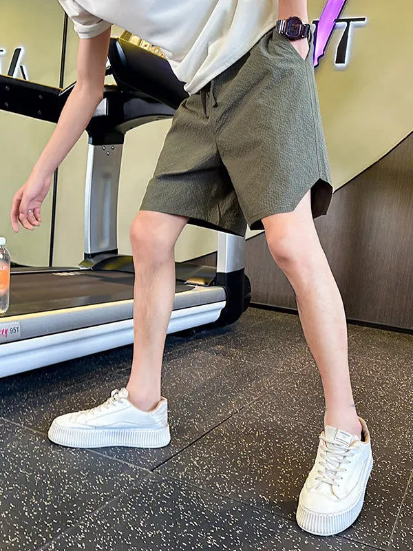 

American Casual Men's Faionable Five-Point orts Summer Thin Pure Color Simple Outdoor Sports Men's ort Pants