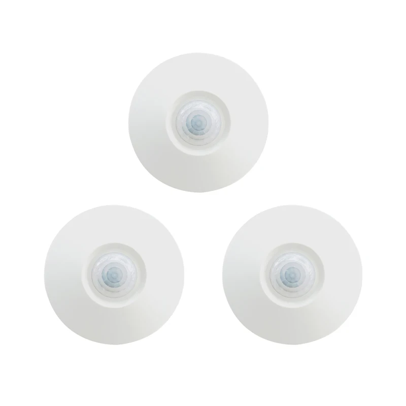 

High Quality 3pcs 360° Degrees Detecting Range Ceiling Wired Microwave PIR Motion Sensor Anti-tamper for Security Protection