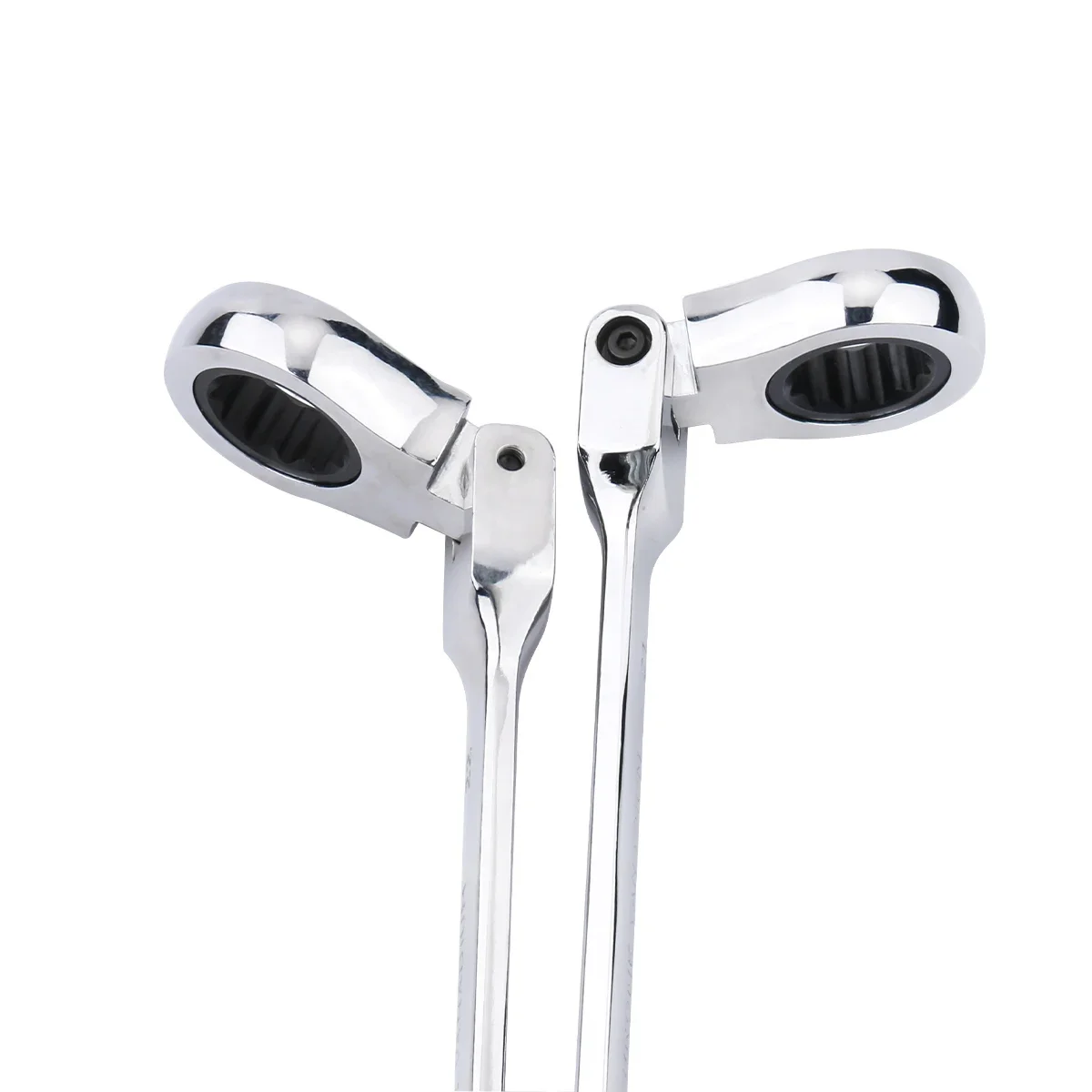 키 스패너 세트의 래칫 렌치 손 도구 72 치아 래칫팅 유연한 헤드 미러 마감 6mm-27... - 3