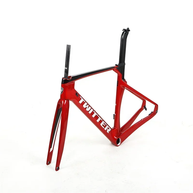 Nuovo TWITTER telaio da strada in fibra di carbonio R5 perno passante freno a disco12*142mm ghiaia bici telaio in carbonio frame