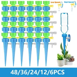 Plant Self Watering Spikes Kit met ontgrendelingsregeling Automatisch druppelirrigatiesysteem Tuin verstelbaar automatisch waterdruppelaarapparaat