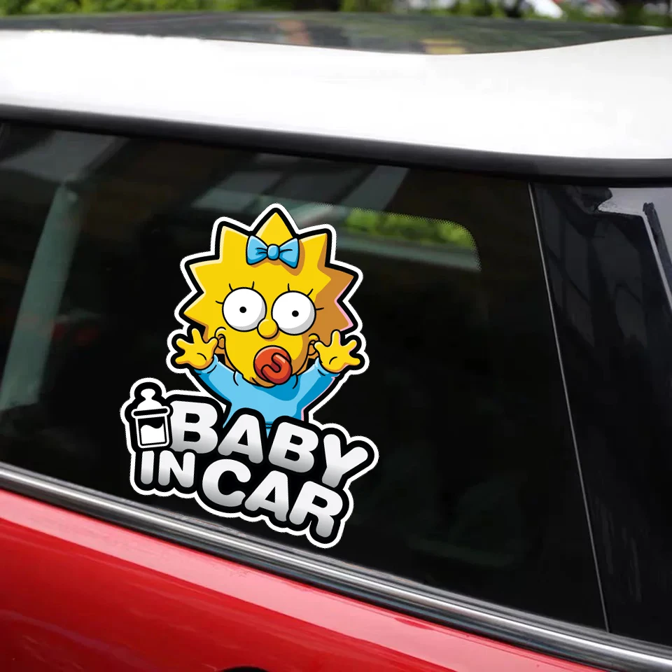 13x17cm Funny Self-adhesive Decal Baby in Car Sticker Waterproof Auto Decors on Bumper Rear Window