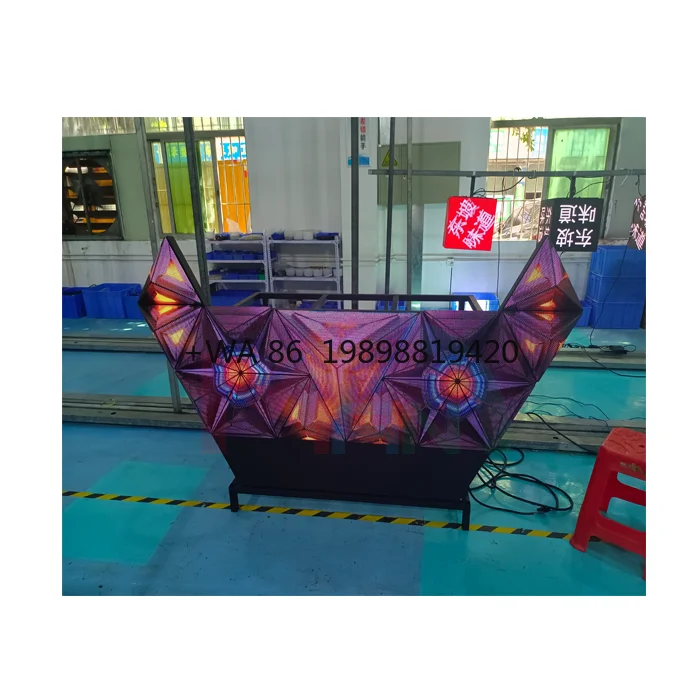 Dynamic DJ Booth LED Screen P5 Custom Butterfly Design for Immersive Nightclub Party Events Display