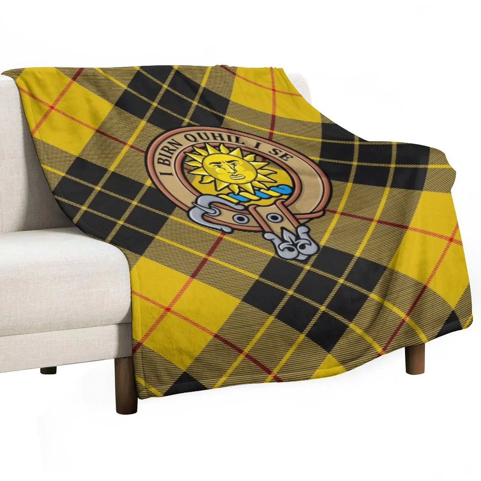Clan MacLeod of Lewis Crest Throw Blanket Cozy Throw Blanket for Bed Sofa Chair
