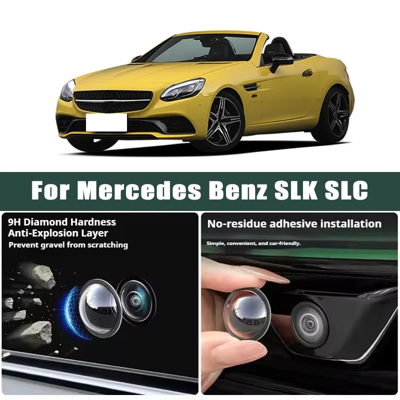 

2pcs Car Camera Front Bumper Anti-Scratch Shield Lens Guard PC Protective Cover Kits For Mercedes Benz SLK SLC