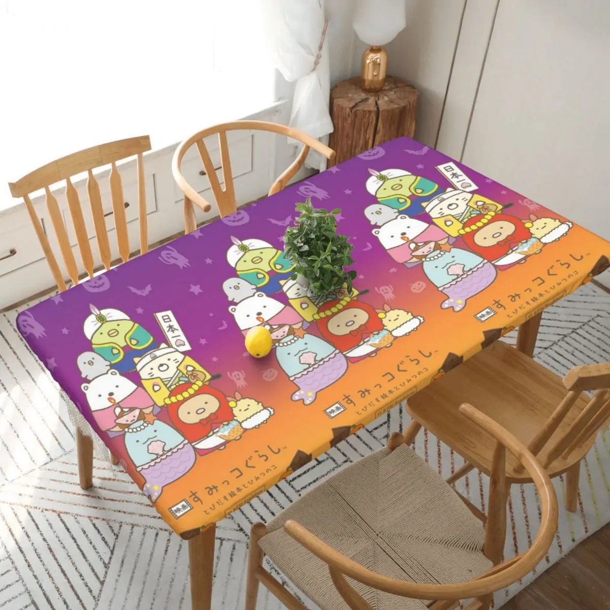 Sumikko Gurashi Cartoon Japanese Customized Rectangular Tablecloth Oilproof Table Cover for Dining Events Table Cloth
