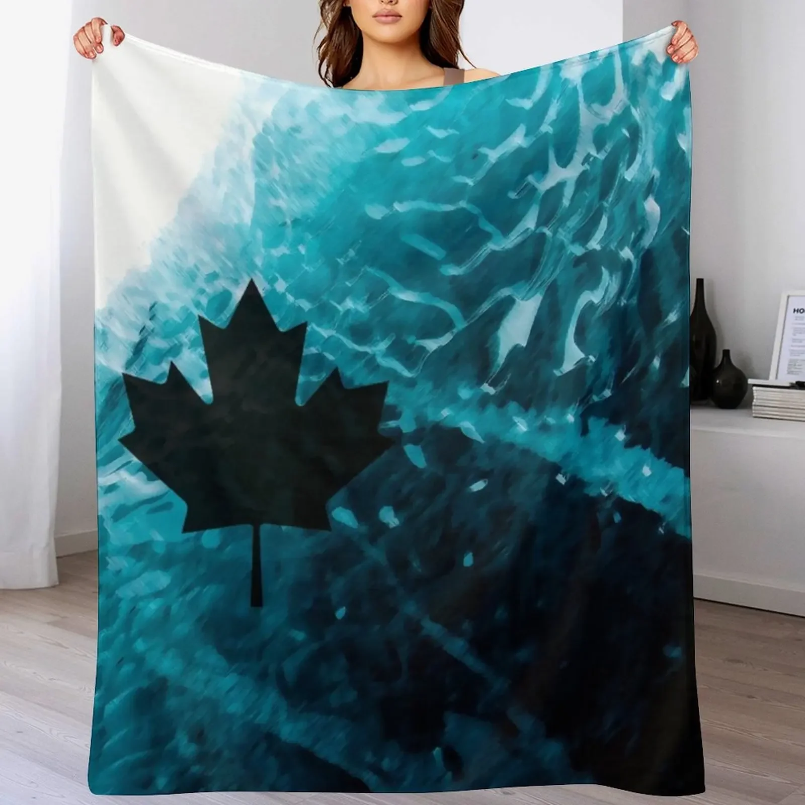 

Dark Ice Throw Blanket Warm Accent Blanket for Living Room Decoration
