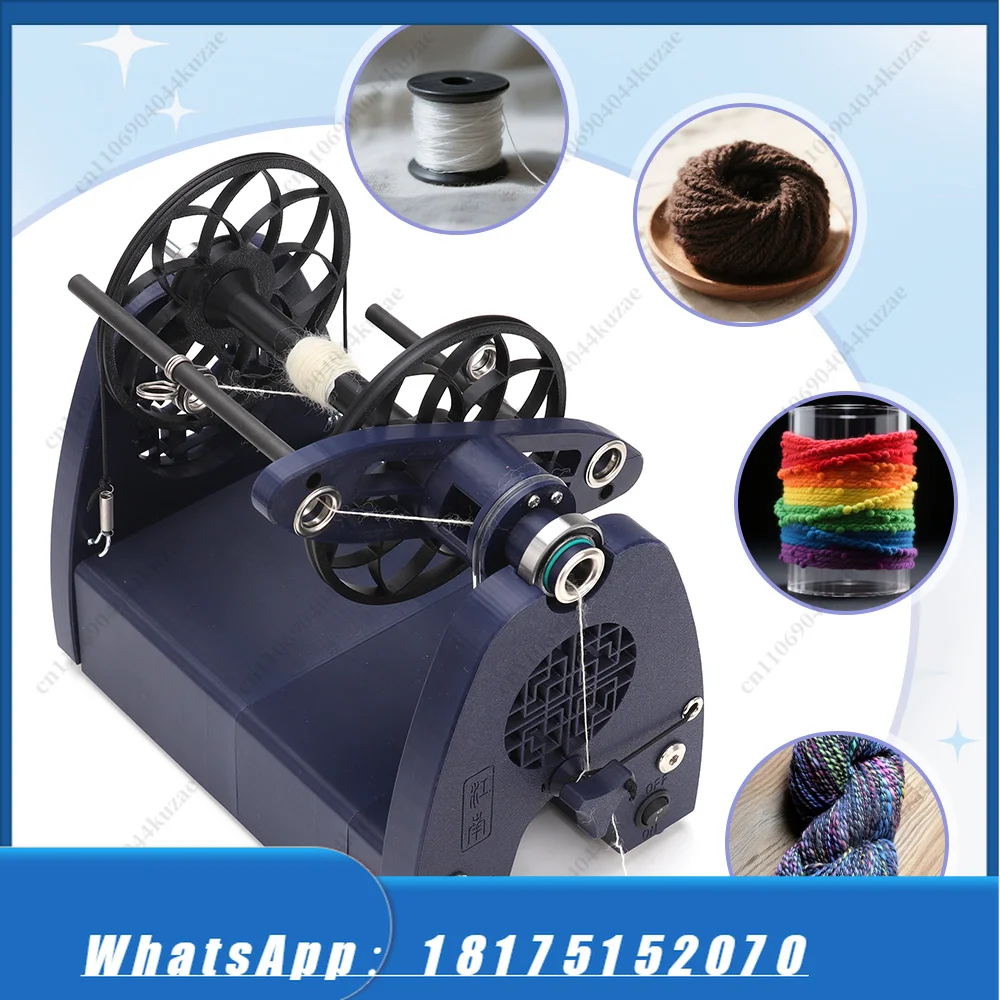 HLH Professional Large Electric Spinning Wheel, Plant Fiber & Pet Hair Handspun Yarn DIY Craft Making Equipment