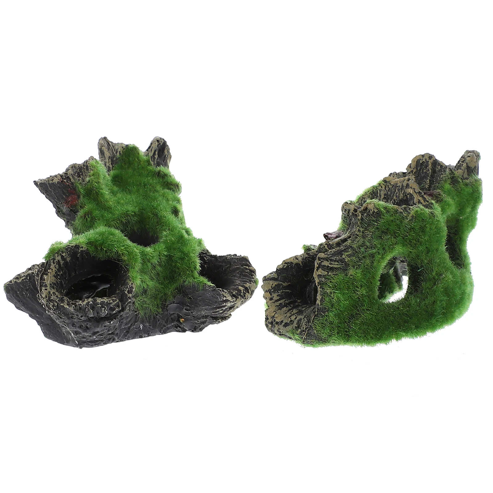 

2pcs Shrimp Cave House Decoration Resin Branches Fish Tank Green Ornament Aquarium Habitat Landscape Accessories Pet