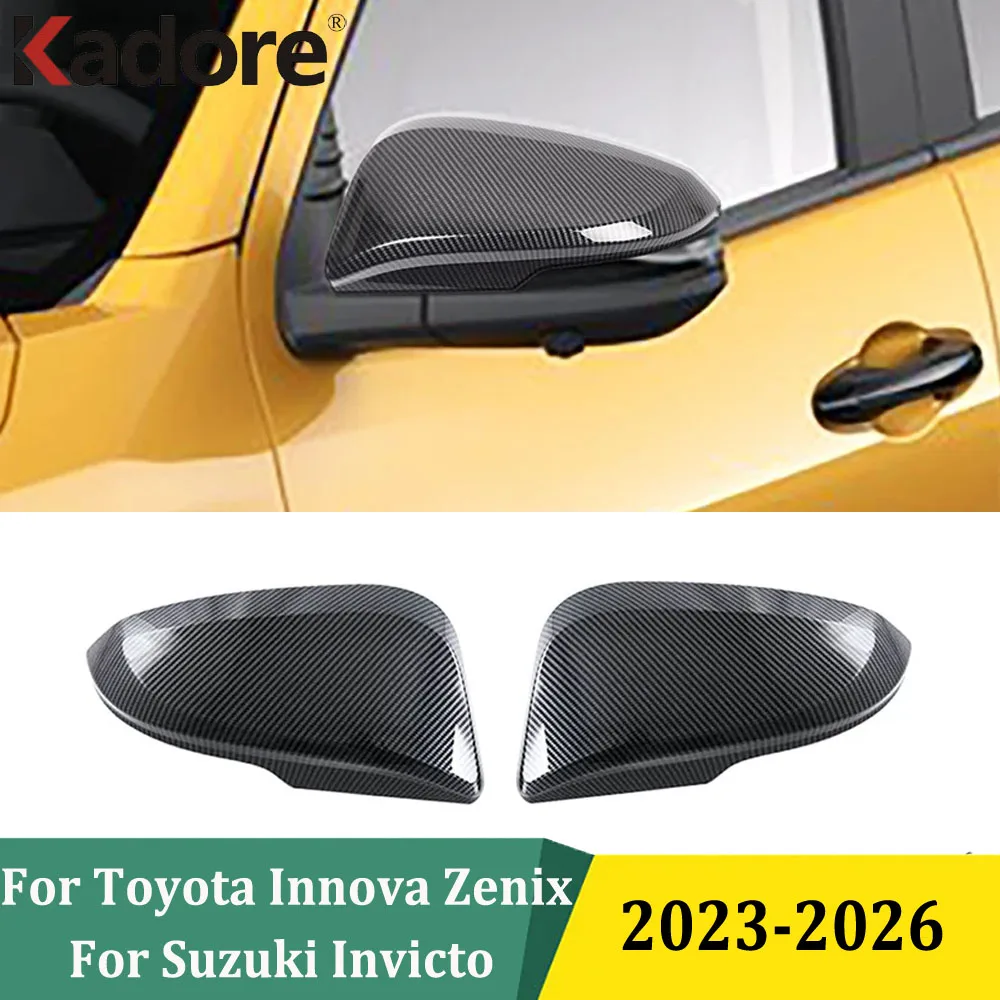 

For Toyota Innova Zenix For Suzuki Invicto 2023 2024 2025 2026 Side Door Rearview Mirror Cover Trims Car Sticker Accessories