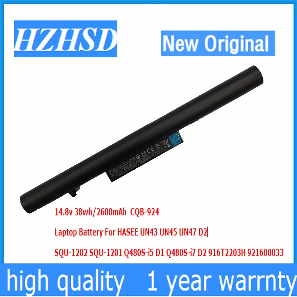 

14.8v 38wh New Original CQB-924 Laptop Battery For HASEE UN43 UN45 UN47 D2 SQU-1202 SQU-1201 Q480S-i5 D1 Q480S-i7 D2 916T2203H