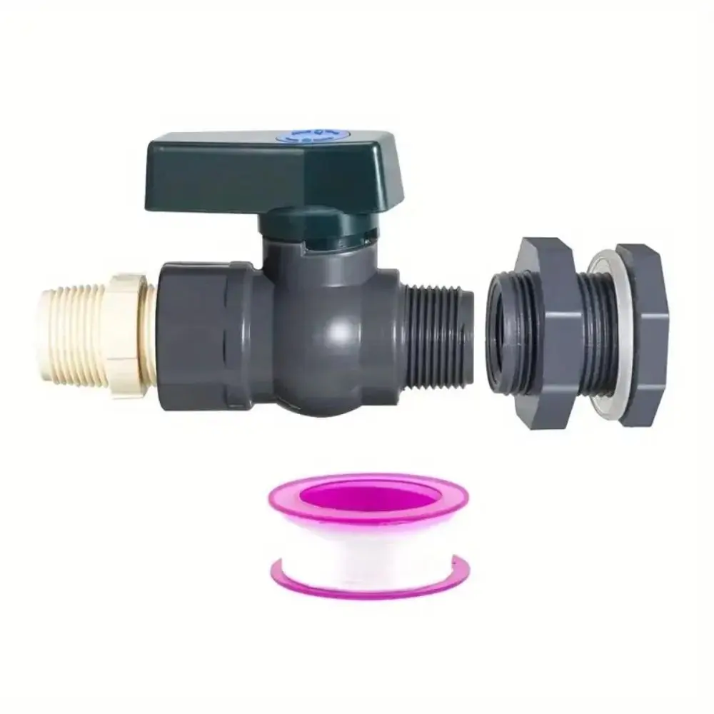Durable PVC Rain Barrel Diverter Kit 3/4 Inch With Inner Connection Water Barrel Spigot Kit Fitting Adapter