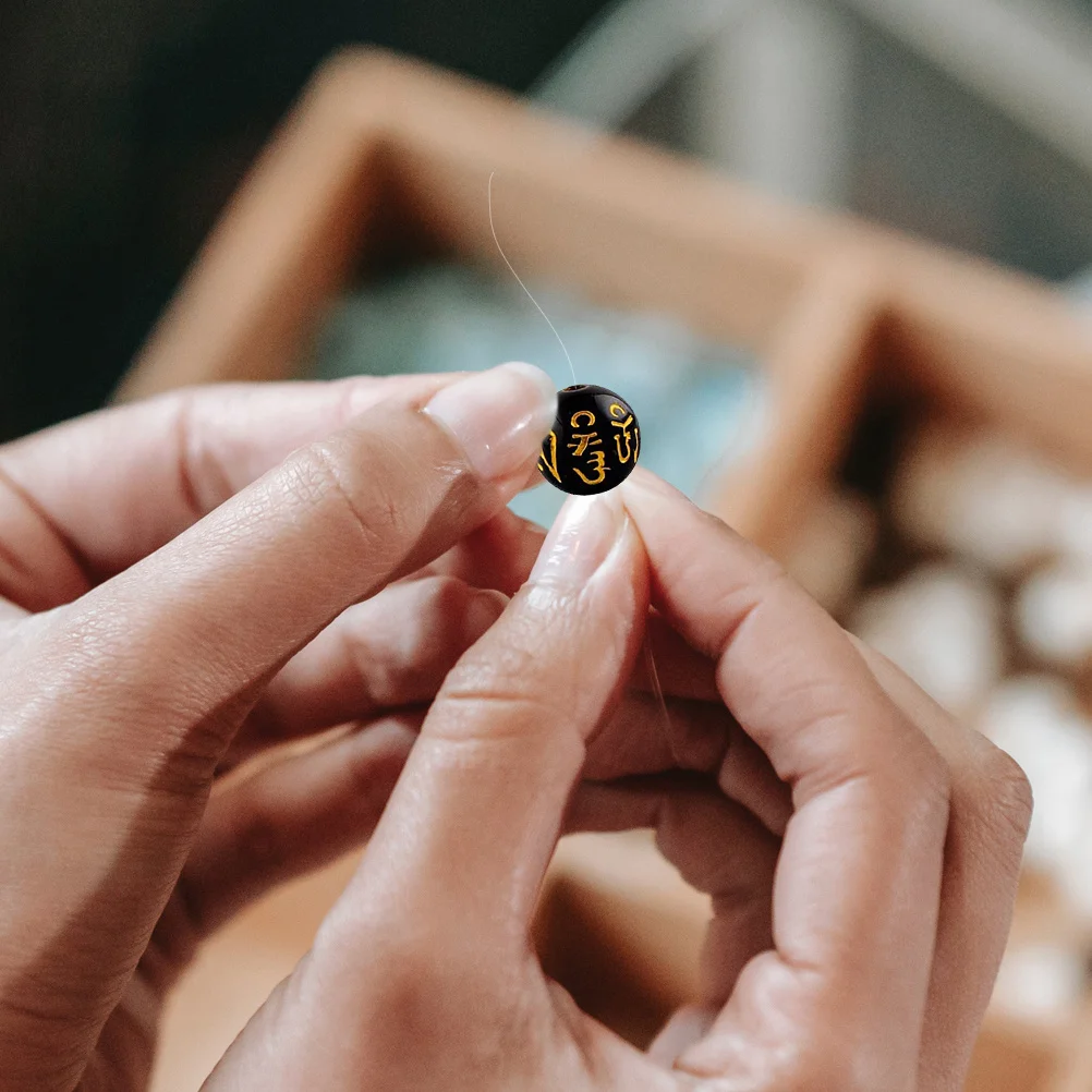 

200Pcs Buddhist Loose Beads Acrylic Tibetan Design Charms DIY Jewelry Accessories Necklace Bracelet Making Beads