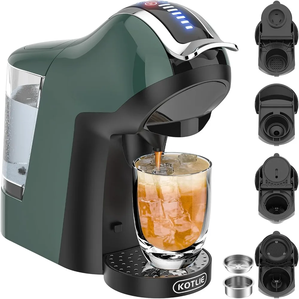 

Espresso 5-in-1 Single Serve Coffee Maker, 19Bar Cappuccino & Latte Machine, Cold and Hot Brew Coffee System for K-cup/Nespresso