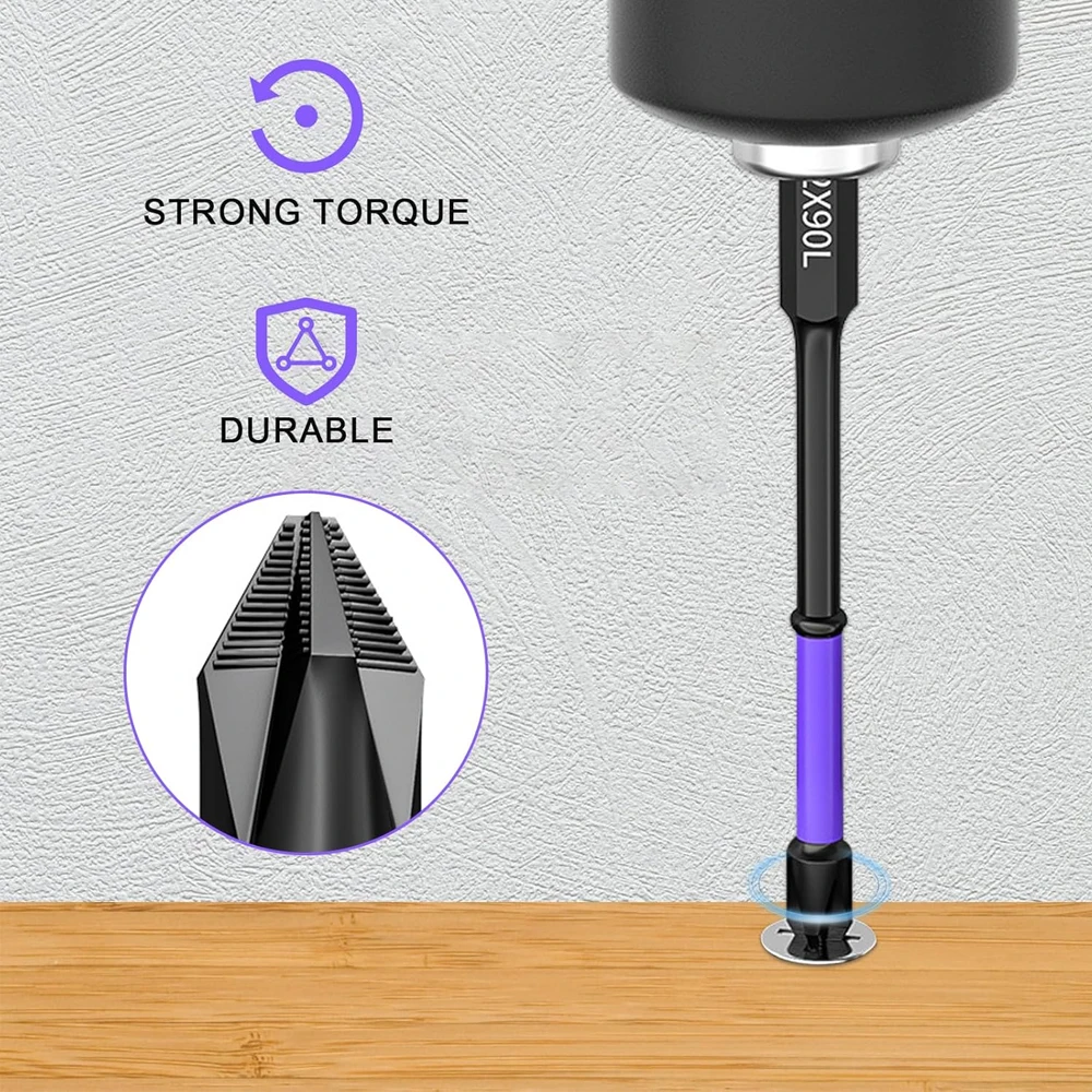 تأثير مغناطيسي فيليبس بت المضادة للانزلاق مفك طويل بت مجموعة عرافة عرقوب الصليب شنيور يعمل بالبطارية بت لحفر الطاقة