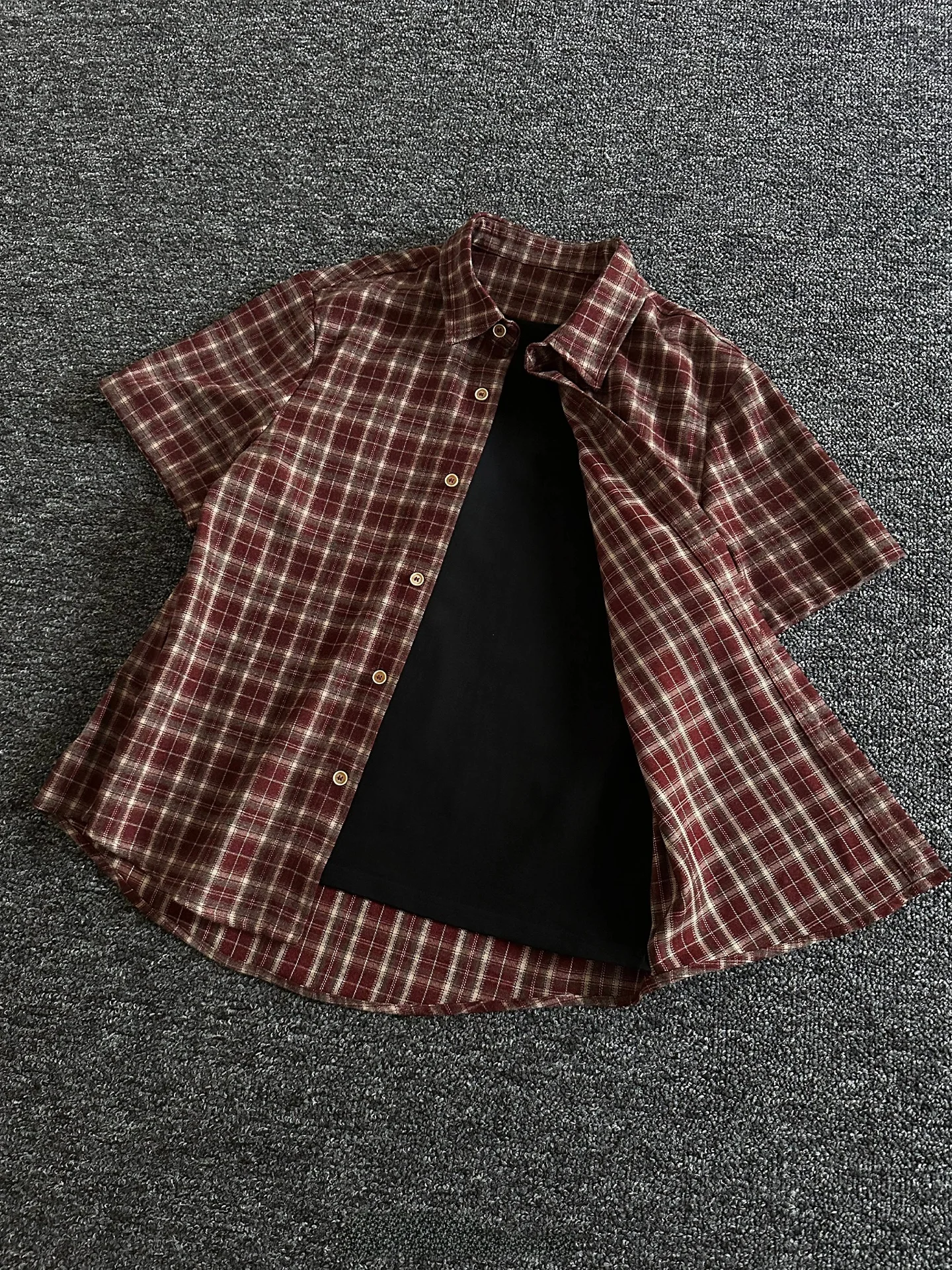 

Rise Brand Men's Plaid irt Inner Lined ort Sve Open Cardigan Vest Clean Fit Loose Cotton Breathable Spring Summer