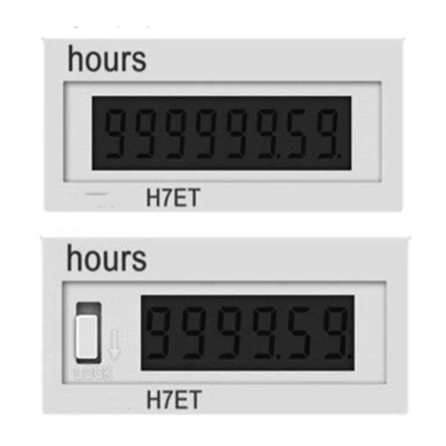 Wooeight 1 قطعة عداد رقمي للقوارب والشاحنات والجرارات والسيارات والديزل H7ET عداد كهربائي Totalizer مع 6 أرقام/8 أرقام #2