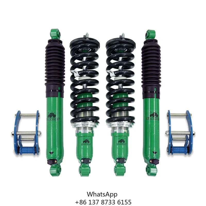Front Rear 9-Stage Adjustable Damping Metal Green Black High Quality Shock Absorber 12-Month Warranty for NAVARA Suspension