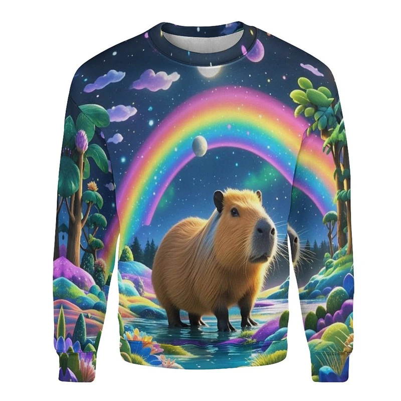 

Cute Capybara Ugly Christmas Sweater For Women Clothes Funny Animal Female Pullovers Water Hog Graphic Sweatshirts Girl Y2k Tops