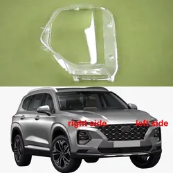For Hyundai Santa Fe 2019 2020 Headlight Lens Cover Transparent Lampshade Headlamp Shell Plexiglass Auto Replacement Parts