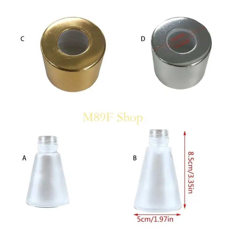 M89F Vidro transparente vidro essencial garrafa recarregável difusor aroma vazio Recipiente vazio