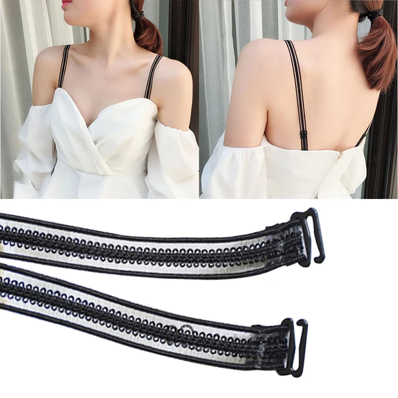 1pair  Casual Bra Straps Invisible Hollowed Lace Flower Double Shoulder Straps Antiskid Novel Bra Shoulder Strap