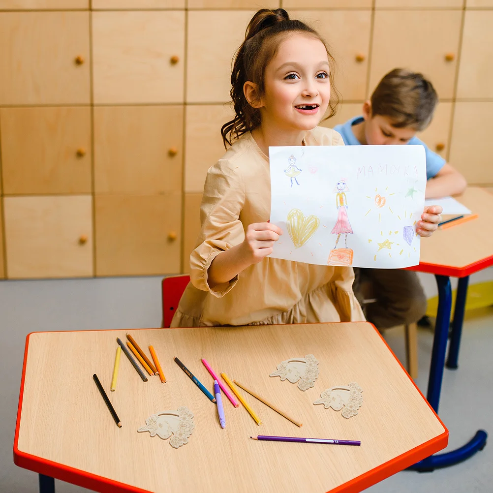 

24pcs Unfinished Diy Painting Craft Unfinished Supplies Wooden Unicorn Cutouts Blank Wood Chips Wood Craft Decor