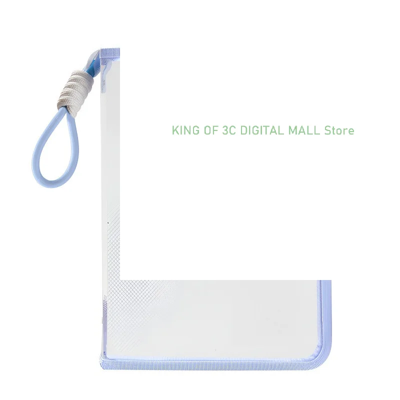 Estuche para carpetas de archivos portátil, bolsas organizadoras de almacenamiento con mango transparente, bolsa para archivos con cremallera A4, suministros de soporte de papelería de Color caramelo